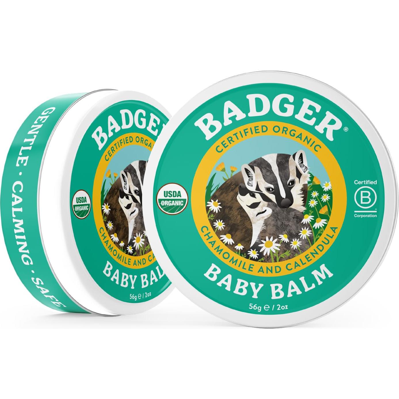 Bálsamo para Bebés Badger Orgánico 56.7 g (Paquete de 2)