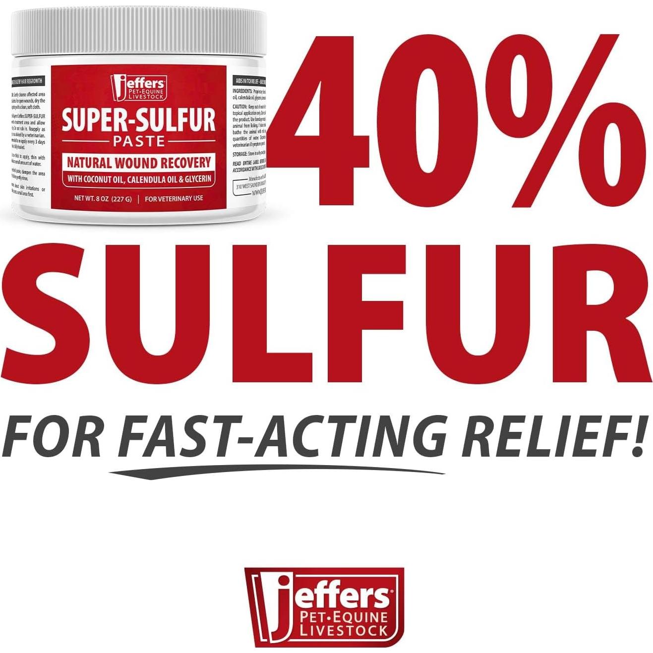 Pasta Curativa de Azufre Jeffers 226.8 g - Cuidado Piel Mascotas