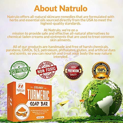 Jabón de Cúrcuma Orgánica Natrulo 113g - Limpieza Facial y Corporal