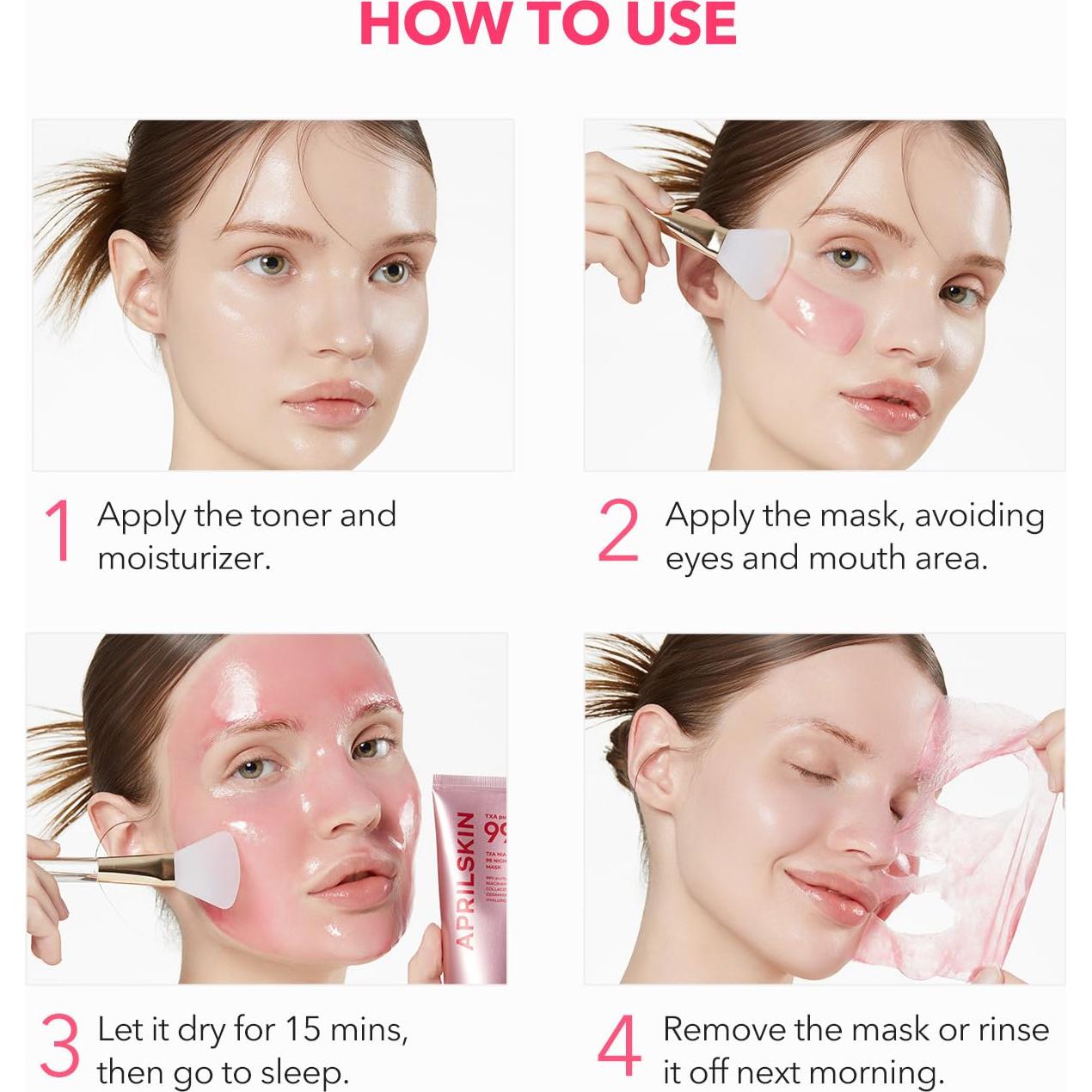 Mascarilla Nocturna APRILSKIN 80ml con 99% TXA y Niacinamida