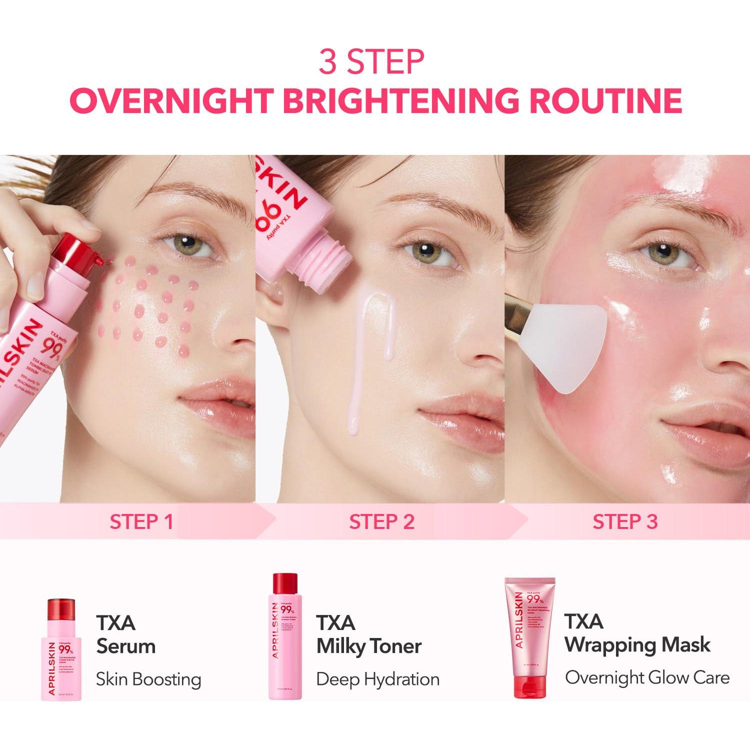 Mascarilla Nocturna APRILSKIN 80ml con 99% TXA y Niacinamida