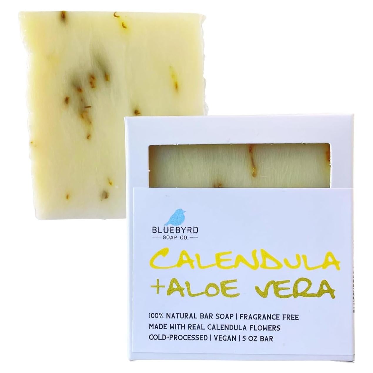 Jabón Natural de Caléndula y Aloe Vera Bluebyrd 130g