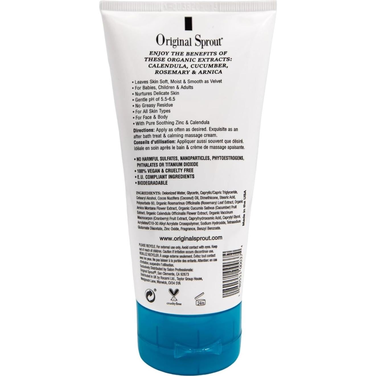 Crema Hidratante para Bebés Original Sprout 118 ml - Piel Sensible