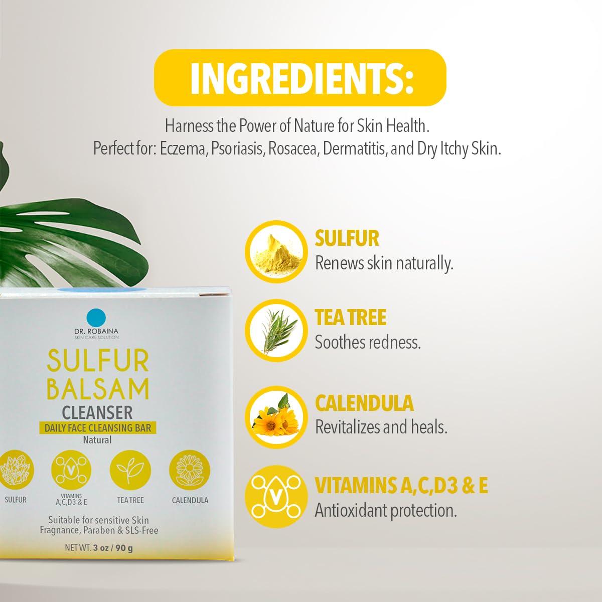 Jabón Limpiador Dr. Robaina con Azufre 113 g - Piel Grasa