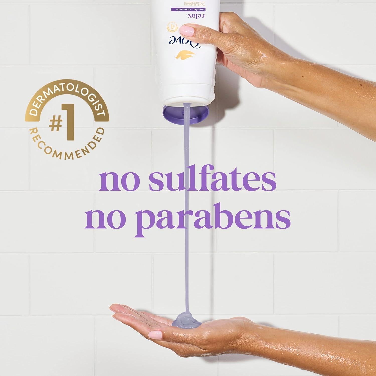 Gel de Ducha Dove 3 Pack 864 ml Lavanda y Manzanilla