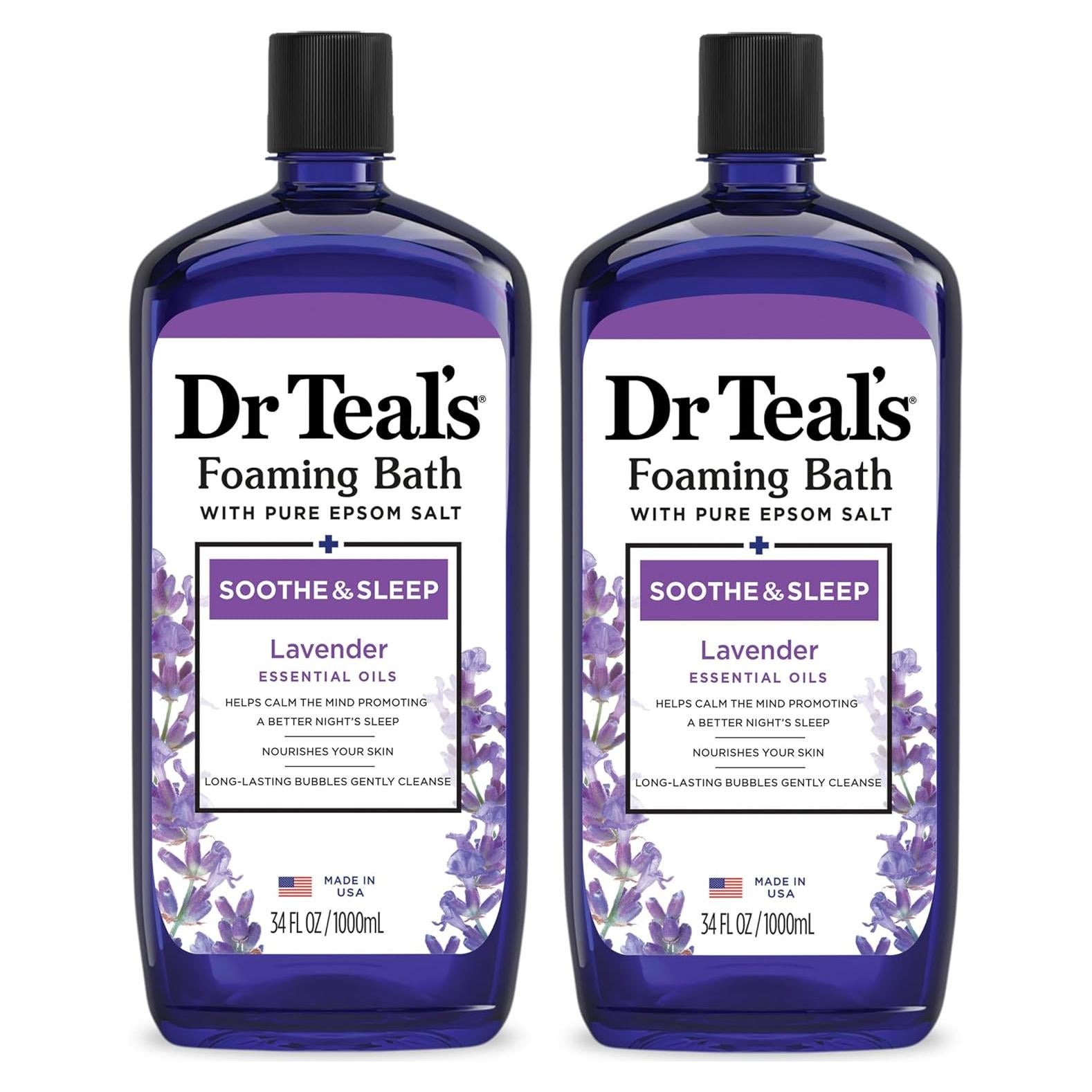 Baño Espumoso Dr Teal 1008 ml x2 Calma y Sueño Lavanda