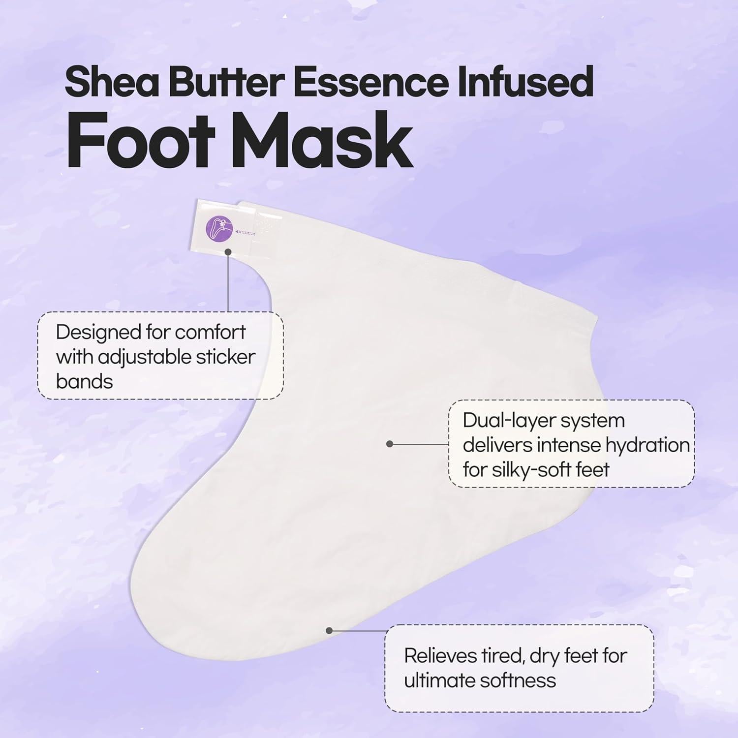 Mascarillas Hidratantes para Pies Epielle 6 Pares - Melatonina y Lavanda