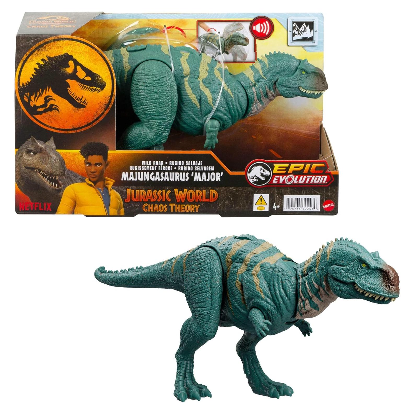 Figura de Dinosaurio Mattel Majungasaurus con Ataque y Sonido