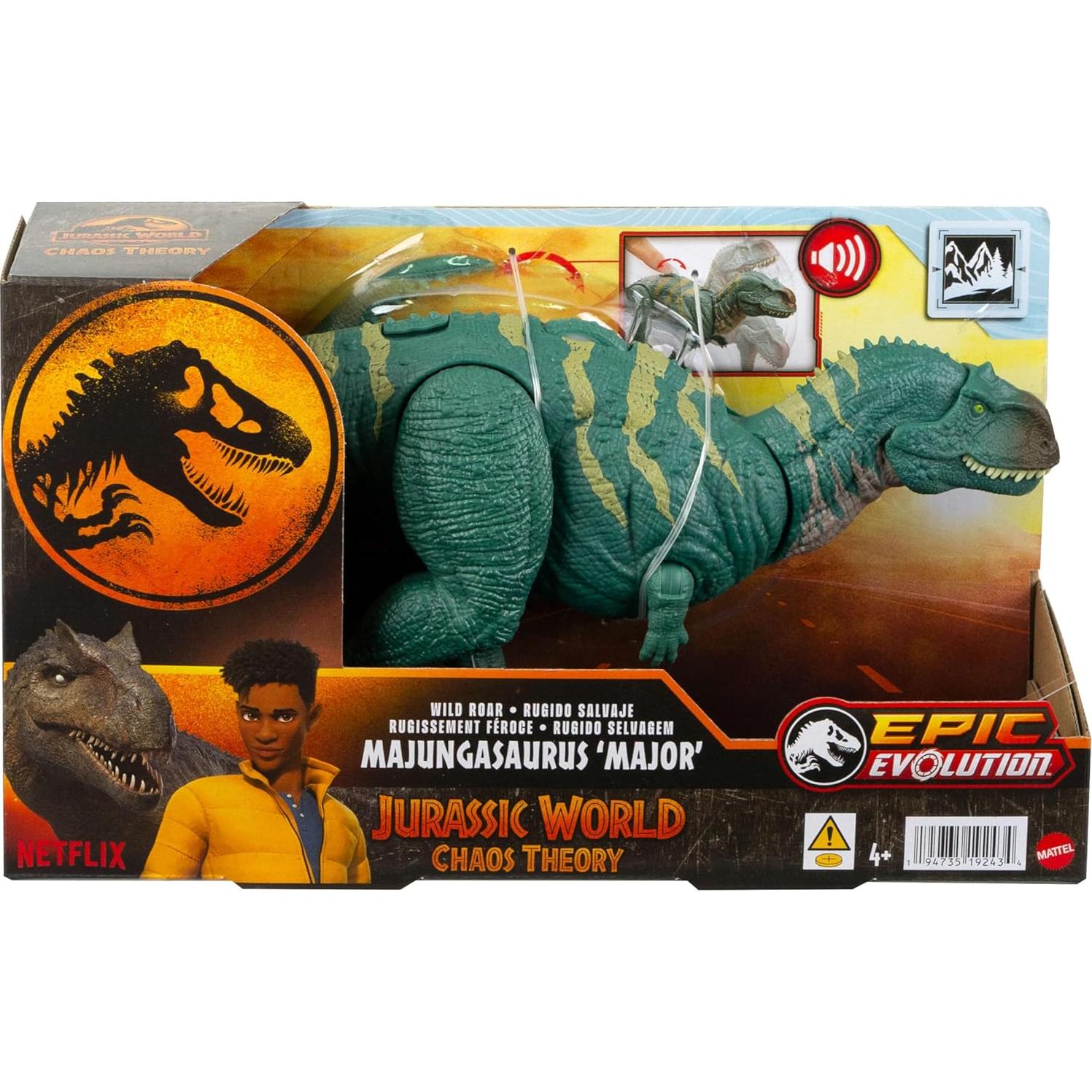 Figura de Dinosaurio Mattel Majungasaurus con Ataque y Sonido