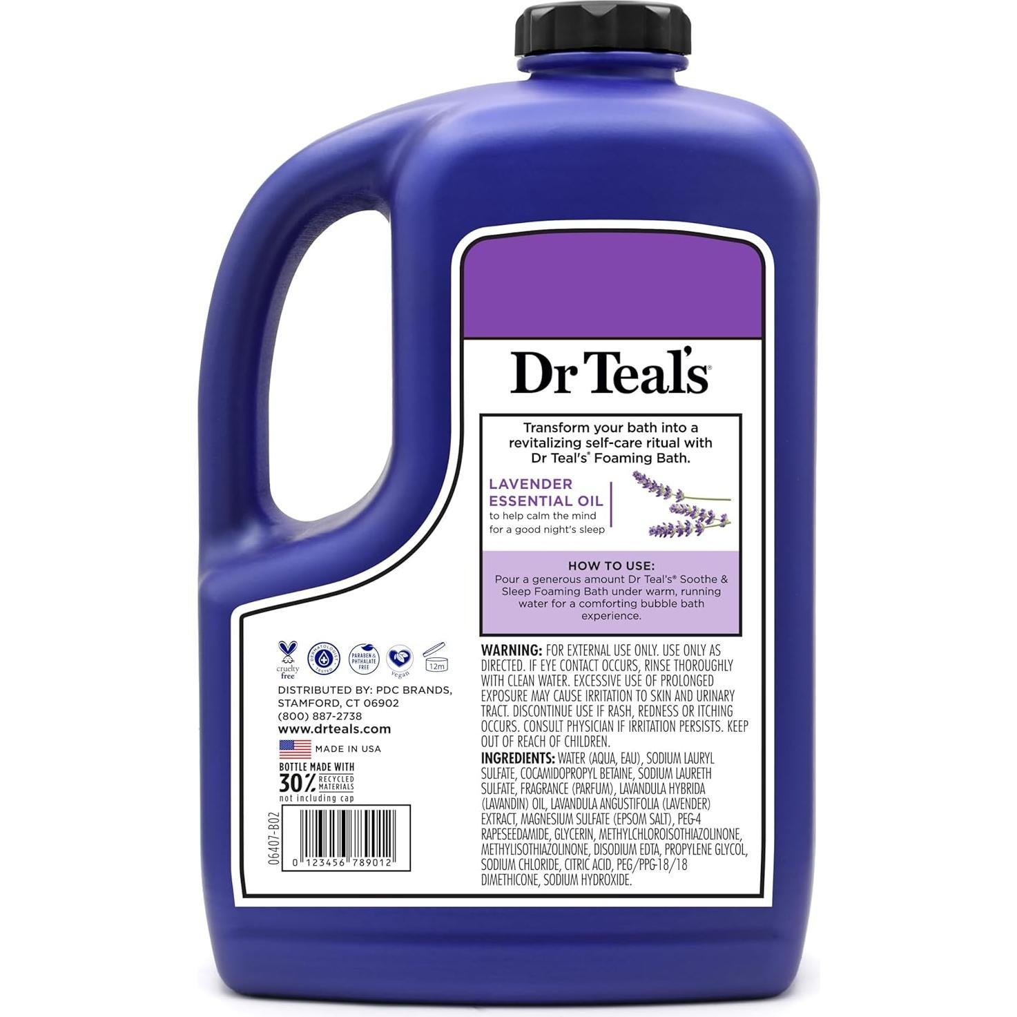 Baño Espumoso Dr Teal Lavanda 1847 ml con Sal de Epsom