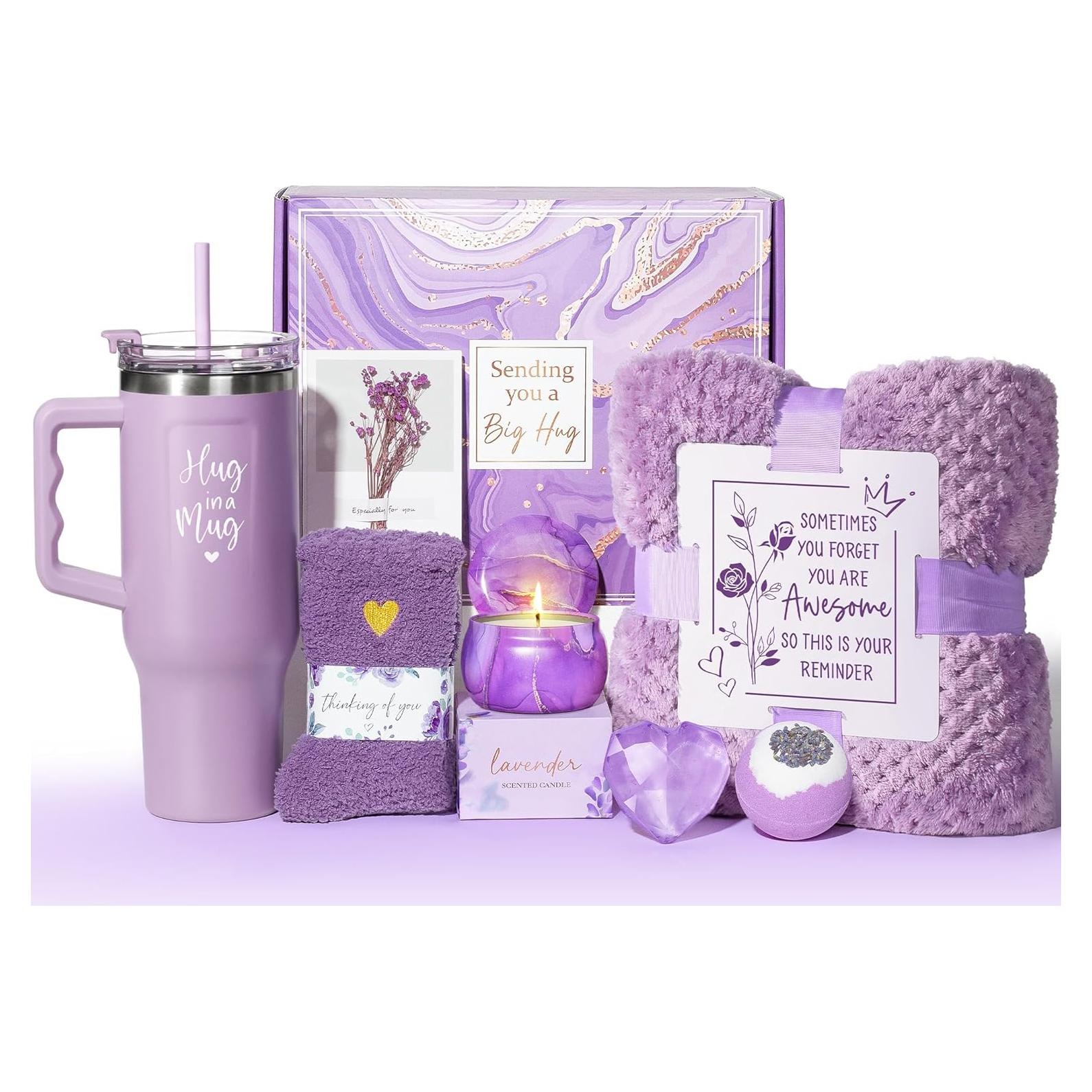 Canasta de Regalos de Spa Qinline para Mujeres - Lavanda