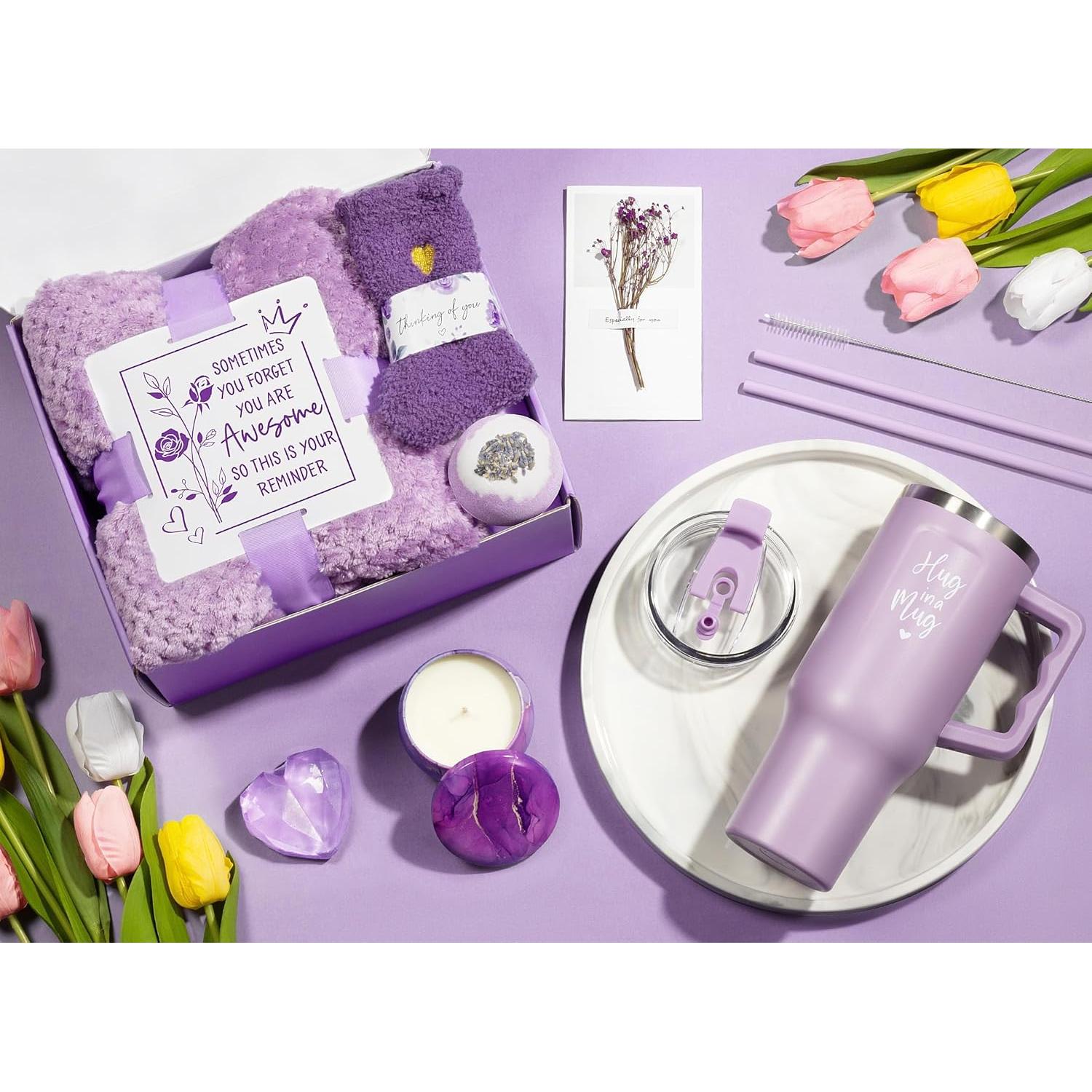 Canasta de Regalos de Spa Qinline para Mujeres - Lavanda