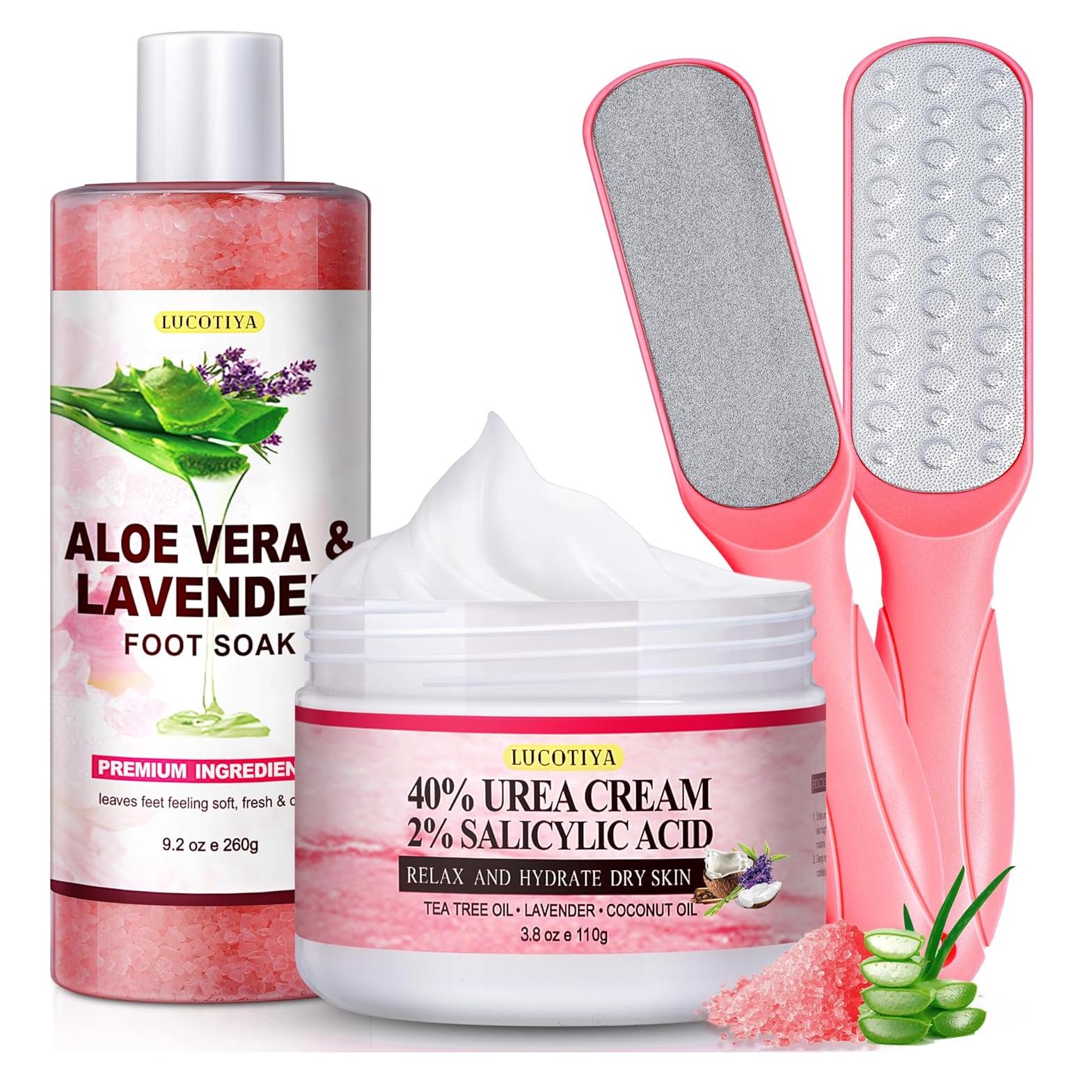 Kit de Pedicura LUCOTIYA con Crema de Urea y Lima para Pies