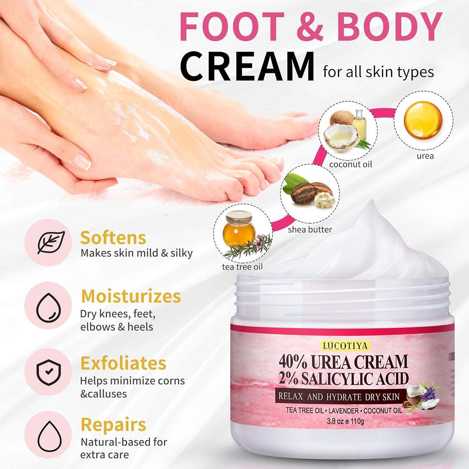 Kit de Pedicura LUCOTIYA con Crema de Urea y Lima para Pies