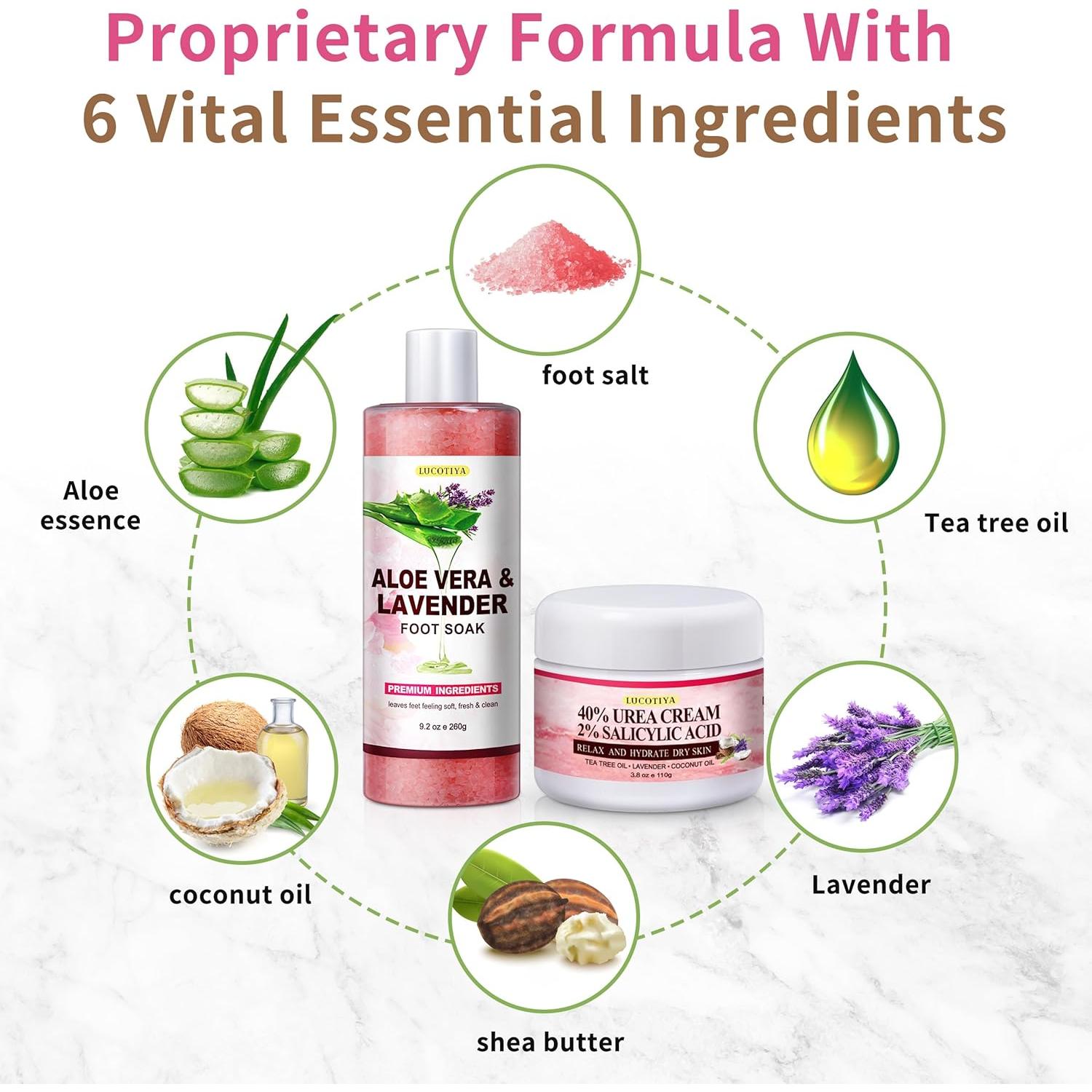 Kit de Pedicura LUCOTIYA con Crema de Urea y Lima para Pies