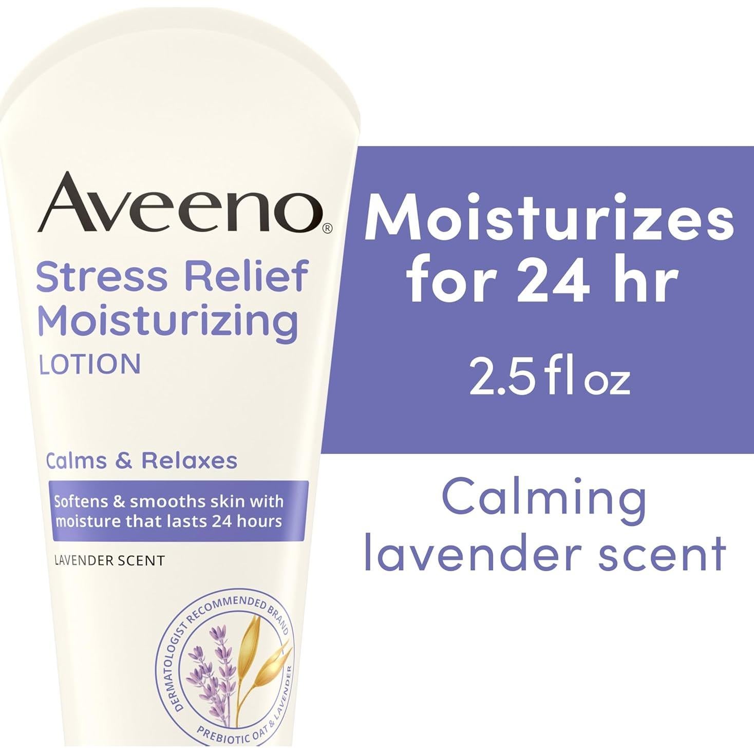 Set de Regalo Aveeno Alivio del Estrés - Gel de Ducha, Loción y Máscaras