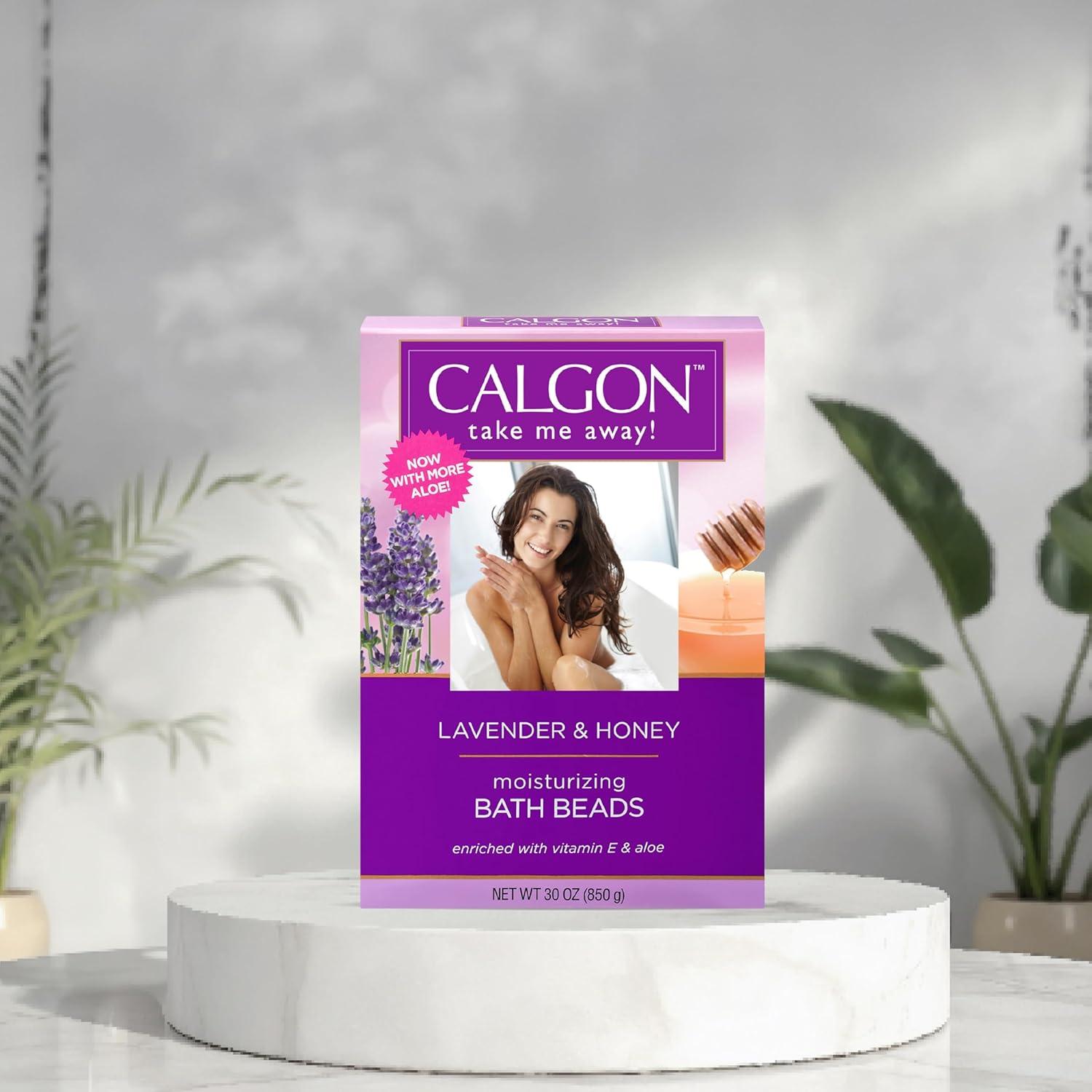 Calgon Ultra-Moisturizing Bath Beads, Lavender & Honey, 30 oz