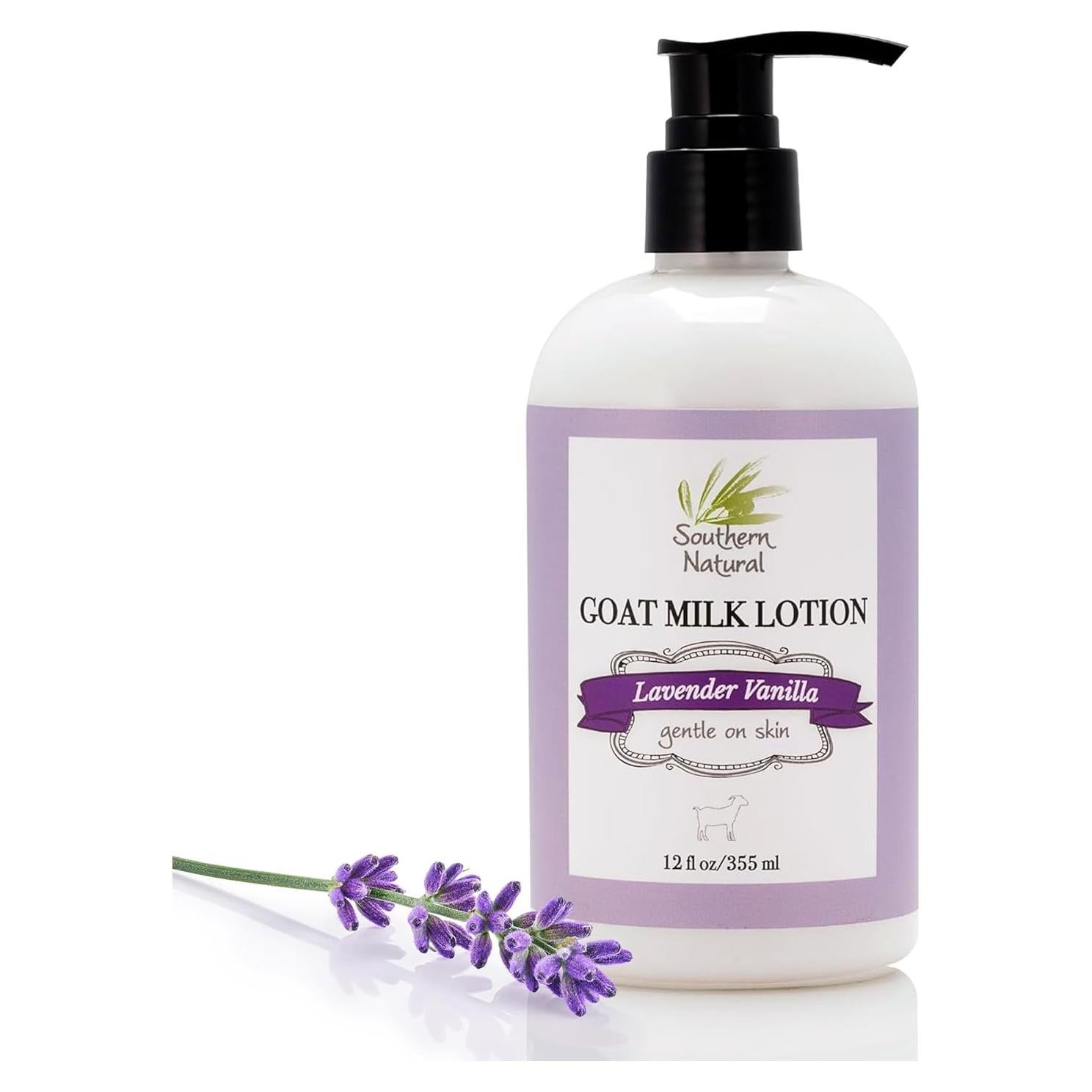 Loción Hidratante de Leche de Cabra Southern Natural 340g - Lavanda y Vainilla