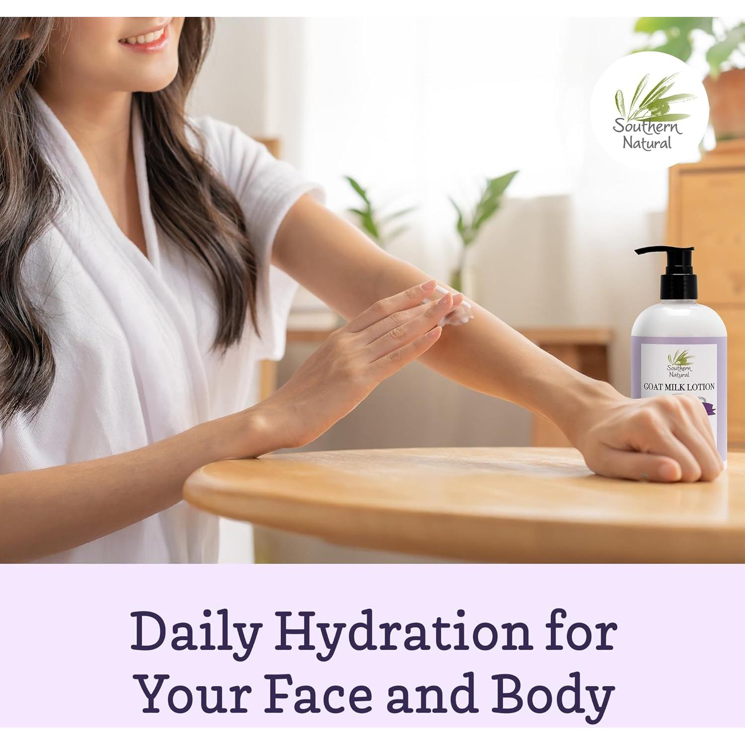 Loción Hidratante de Leche de Cabra Southern Natural 340g - Lavanda y Vainilla