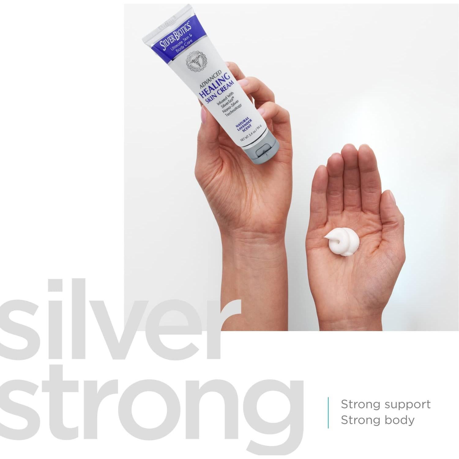 Crema de Loción Curativa Silver Biotics 96.39g con Lavanda