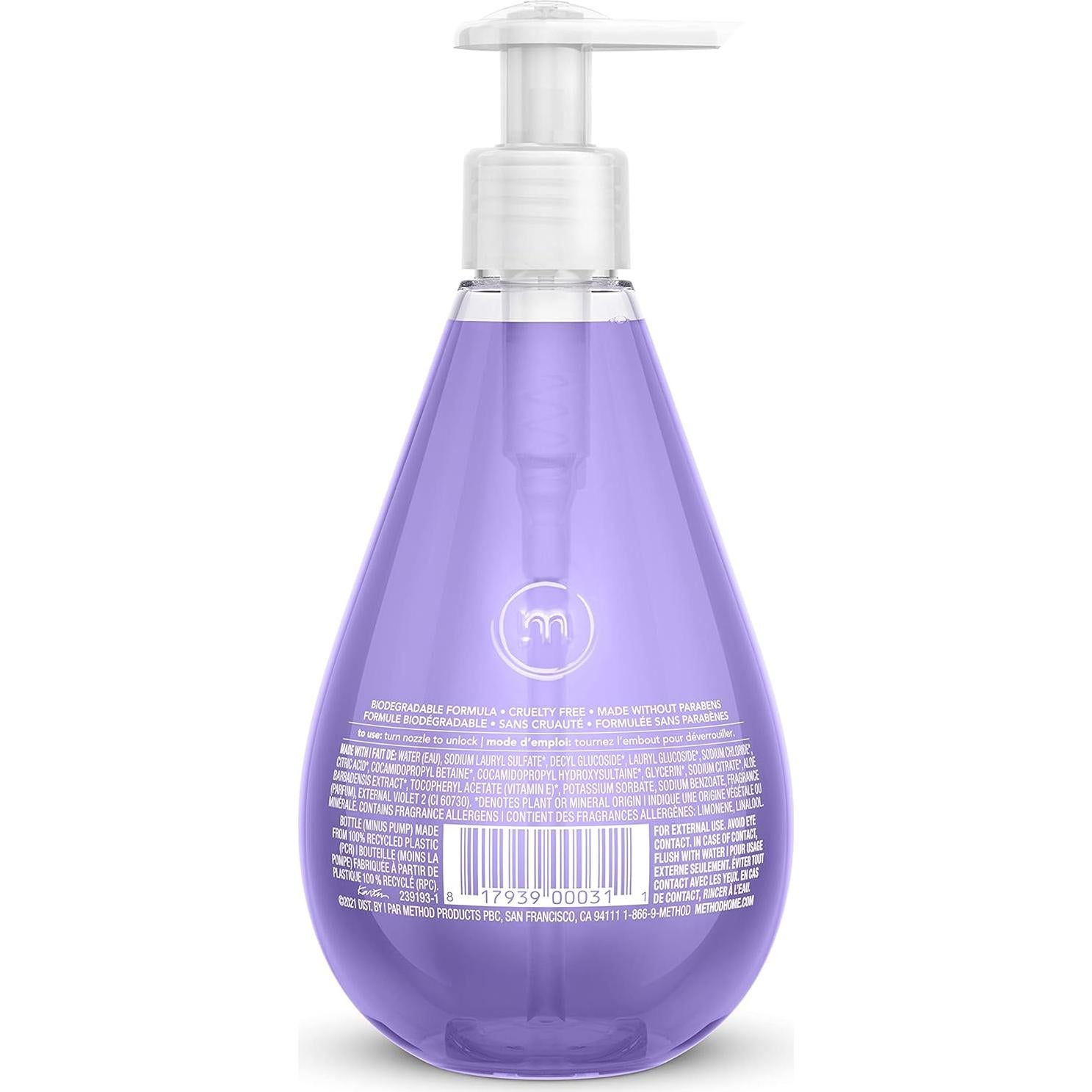 Gel Lavado de Manos Biodegradable Lavanda Francesa 354 ml - Paquete de 3