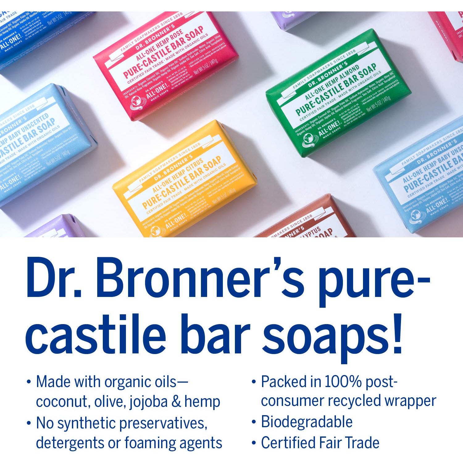 Jabón de Barra Dr. Bronner's Pure-Castile Lavanda 142g 6-Pack