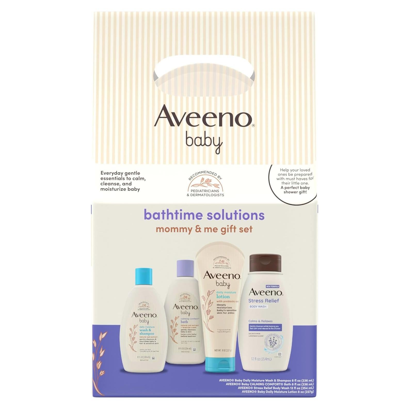 Set de Regalo Aveeno Baby Mamá y Yo - 4 Piezas para Baño