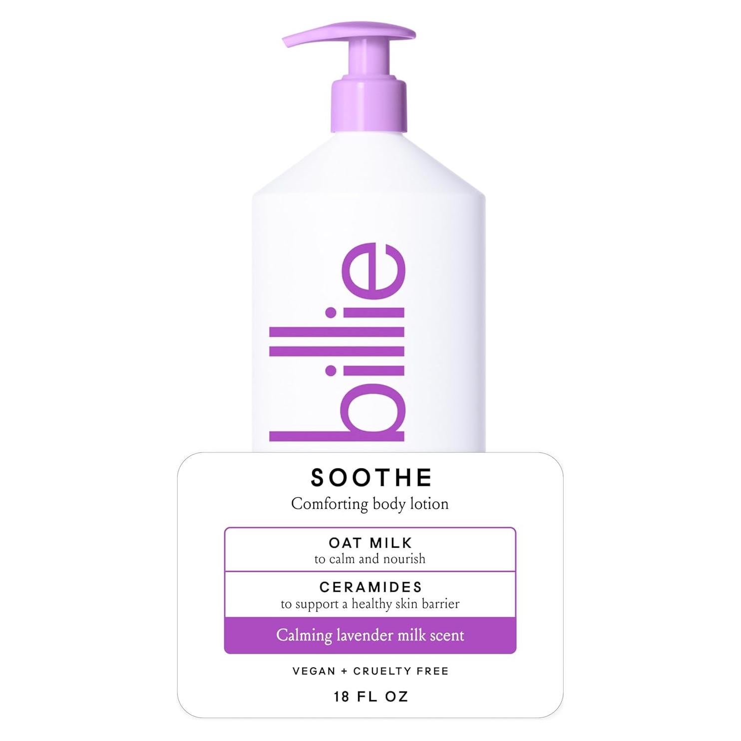 Loción Corporal Billie Soothe 532ml - Leche de Avena y Ceramidas