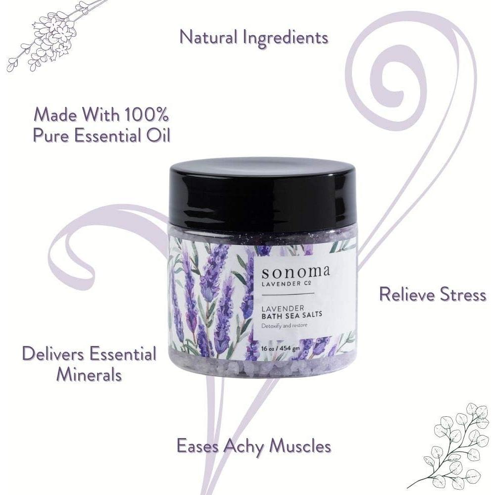 Sal de Baño de Lavanda Sonoma 453.6g - Alivio del Estrés