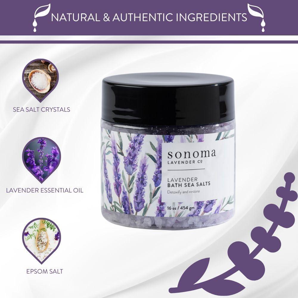 Sal de Baño de Lavanda Sonoma 453.6g - Alivio del Estrés