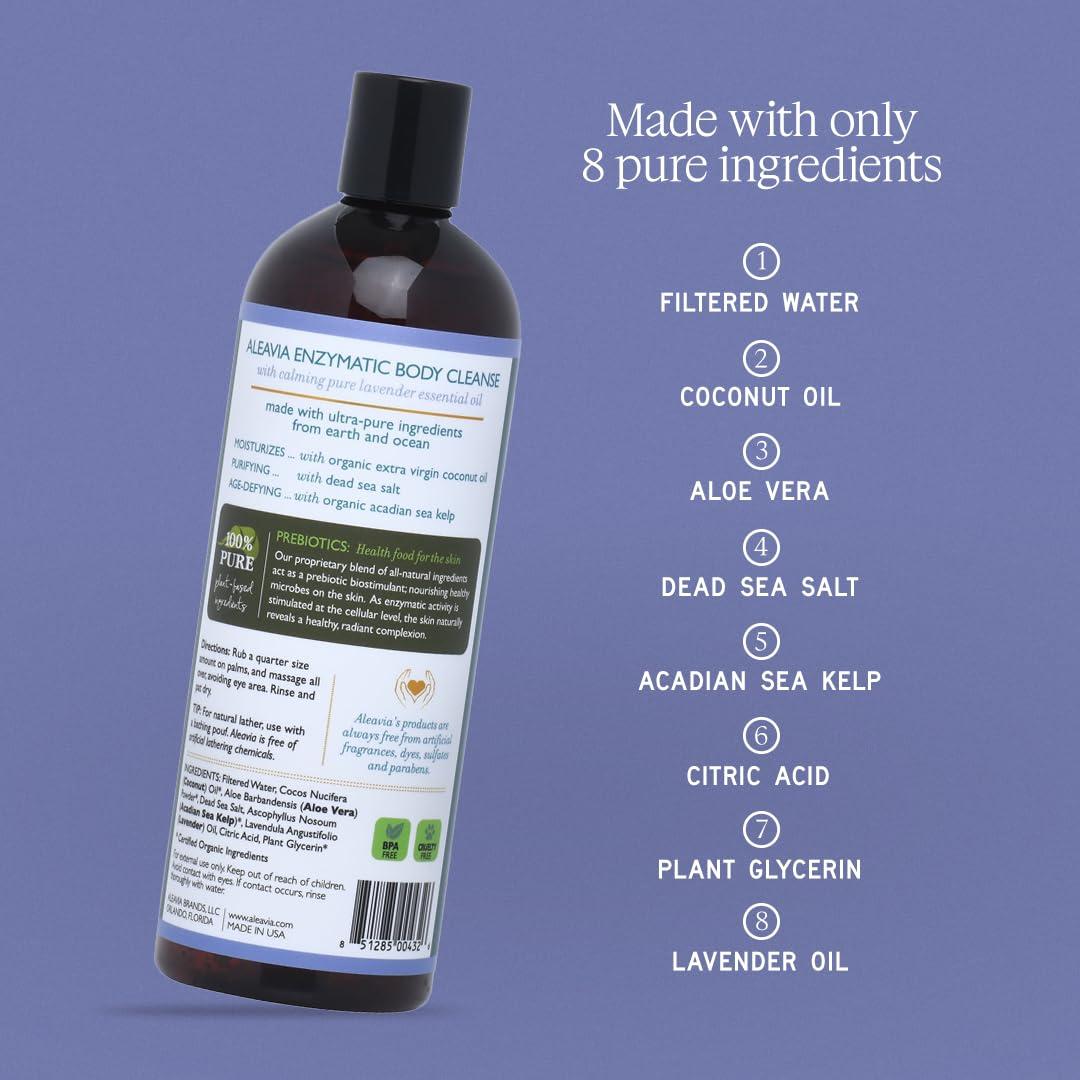 Jabón Corporal Orgánico Aleavia Lavanda 453.6 g - Prebióticos