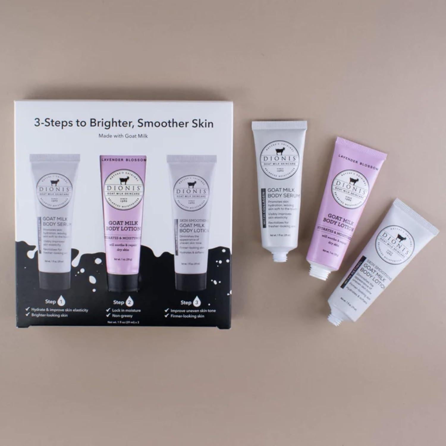 Juego de Cuidado Corporal Dionis - Loción y Suero Lavanda