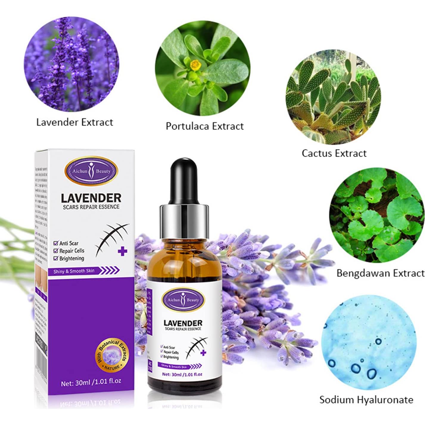 Esencia Reparadora de Cicatrices AICHUN BEAUTY 30ml Lavanda