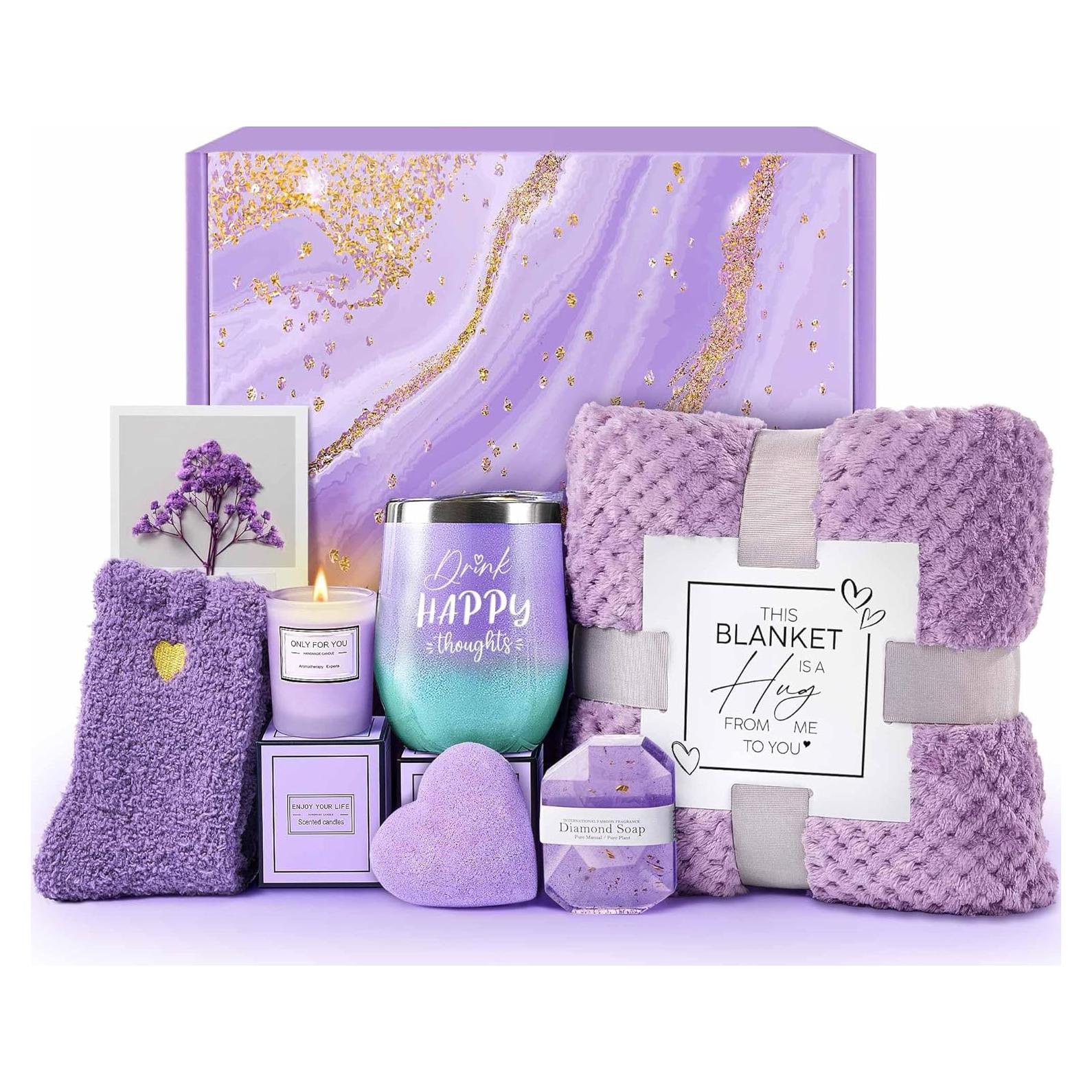 Canasta de Spa Relajante LE CADEAU para Mujeres - Lavanda