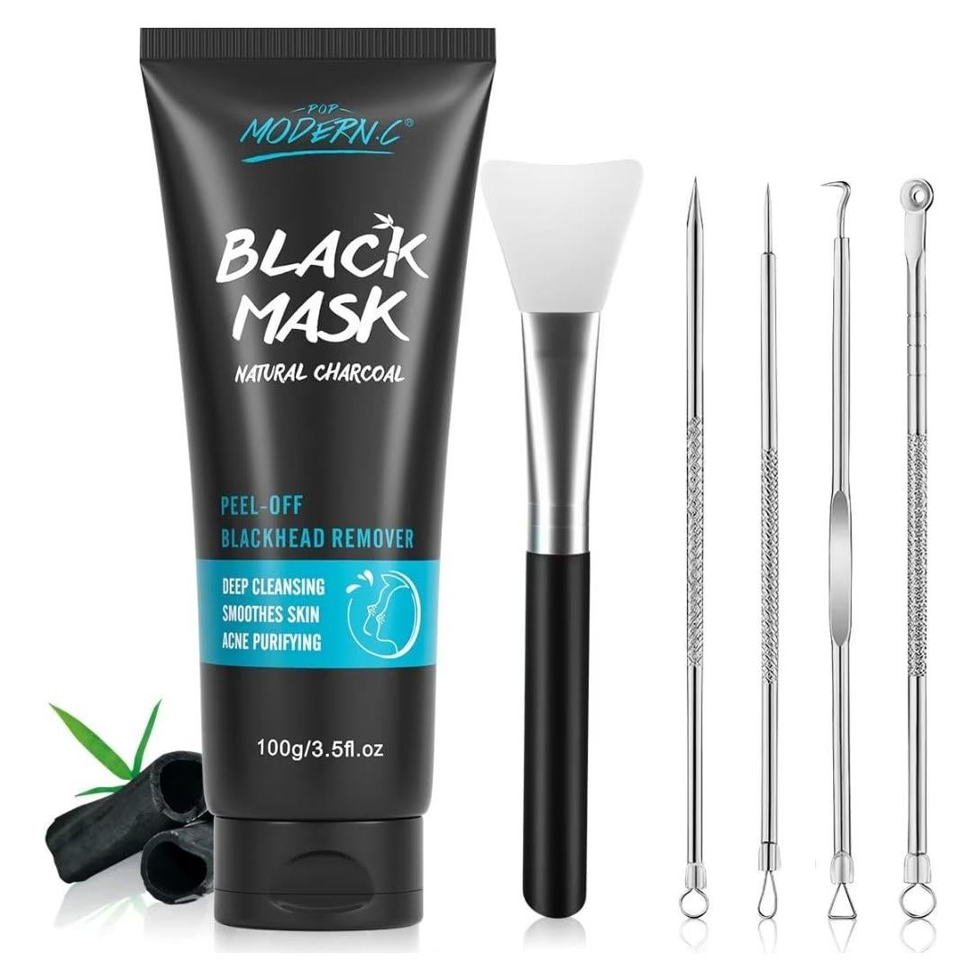 Mascarilla Peel Off POP MODERN.C Carbón de Bambú 4 Piezas