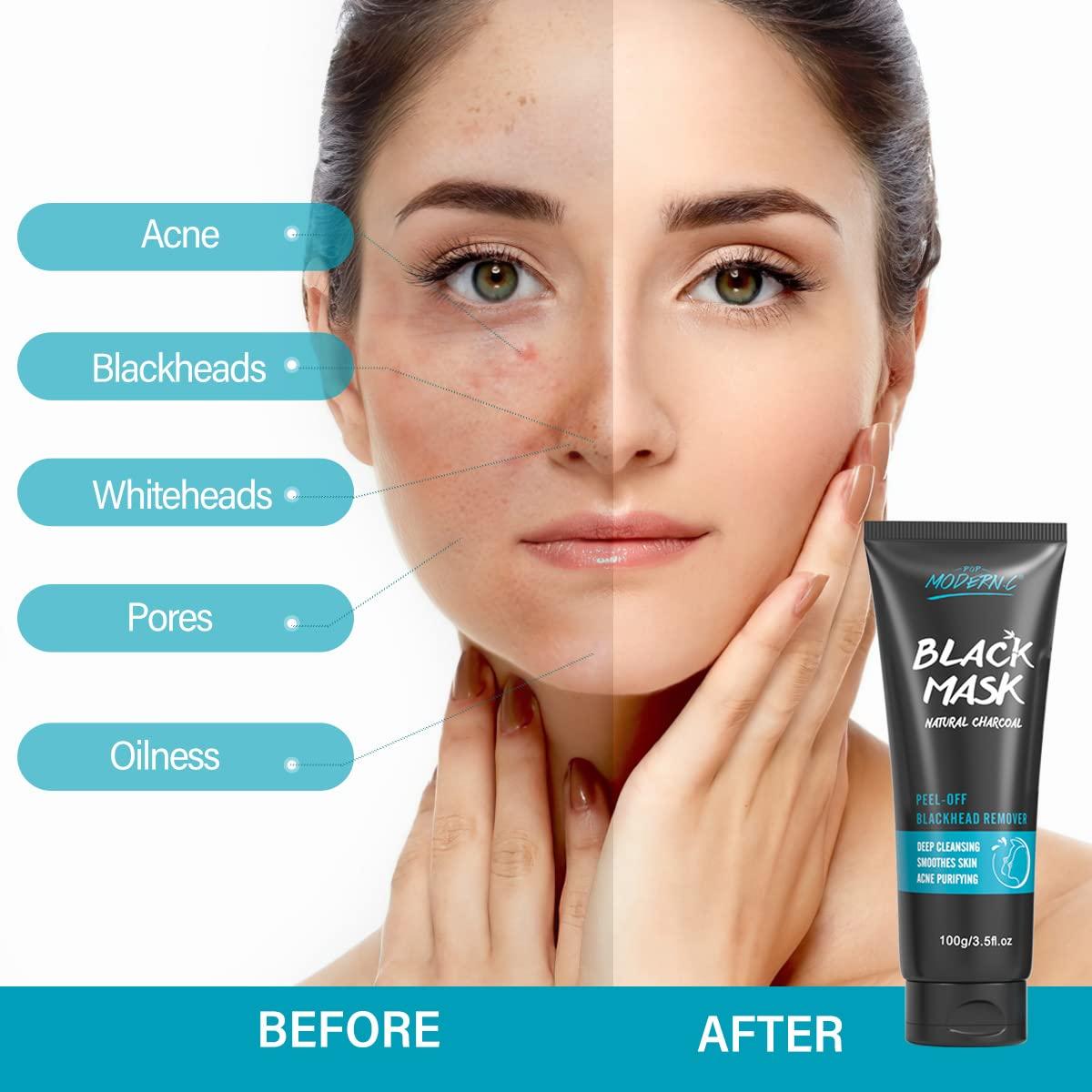 Mascarilla Peel Off POP MODERN.C Carbón de Bambú 4 Piezas