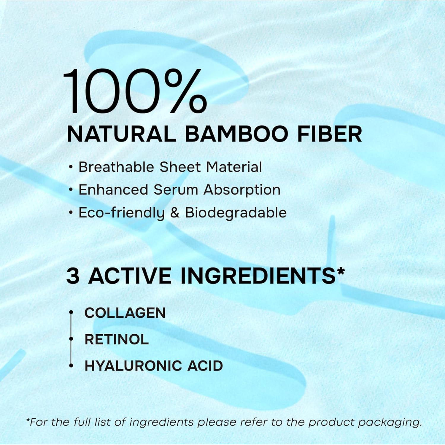 Mascarilla Facial de Colágeno SimplyVital con Retinol y Ácido Hialurónico - 7 Unidades