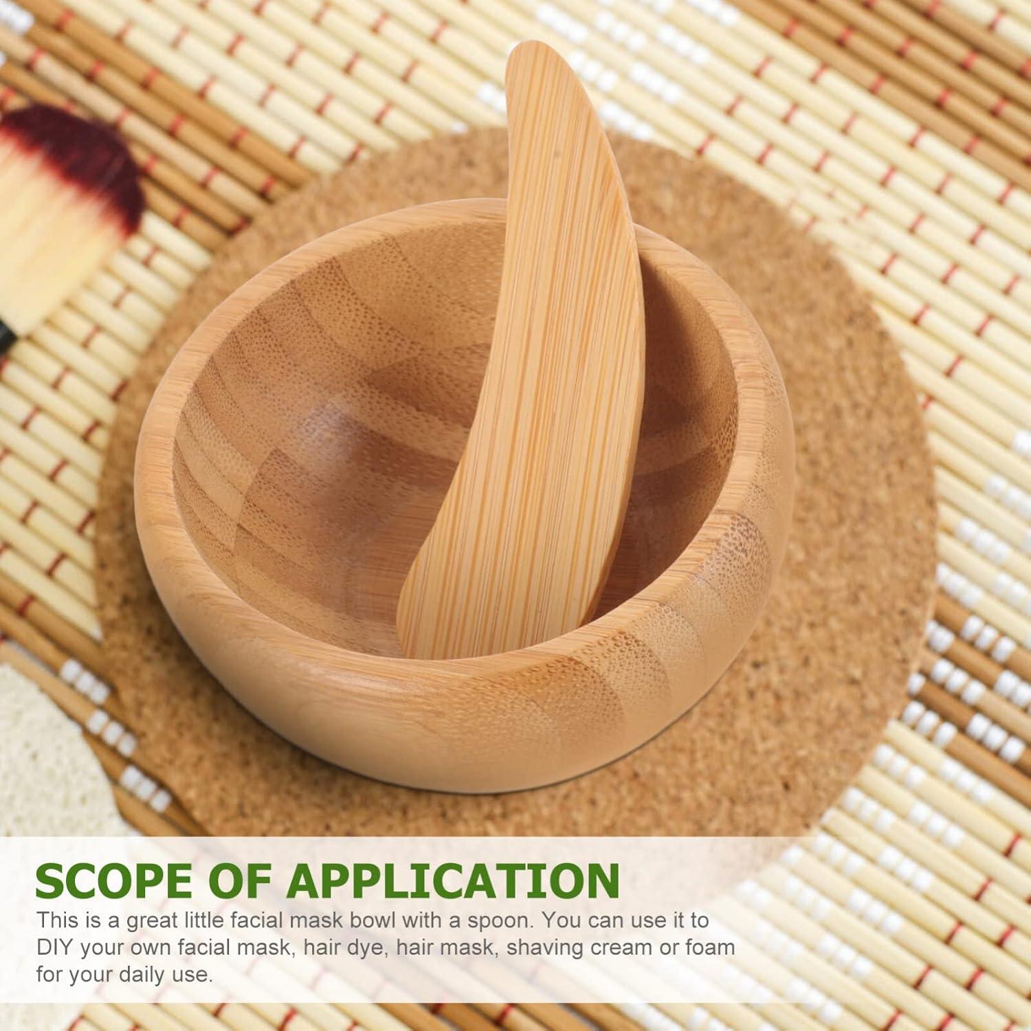 Kit de Cuidado de Piel Beaupretty - Tazón y Cuchara de Bambú