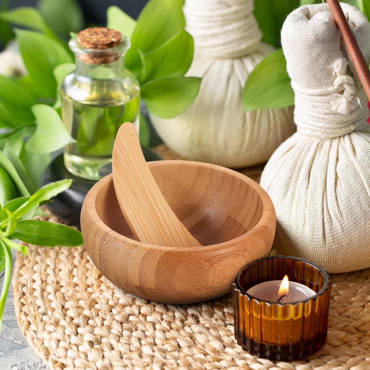 Kit de Cuidado de Piel Beaupretty - Tazón y Cuchara de Bambú