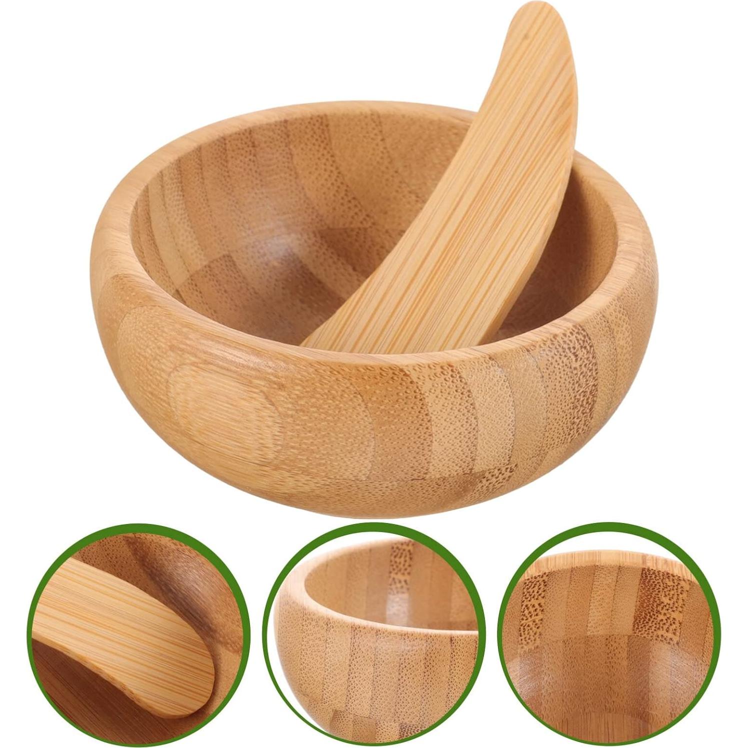 Kit de Cuidado de Piel Beaupretty - Tazón y Cuchara de Bambú