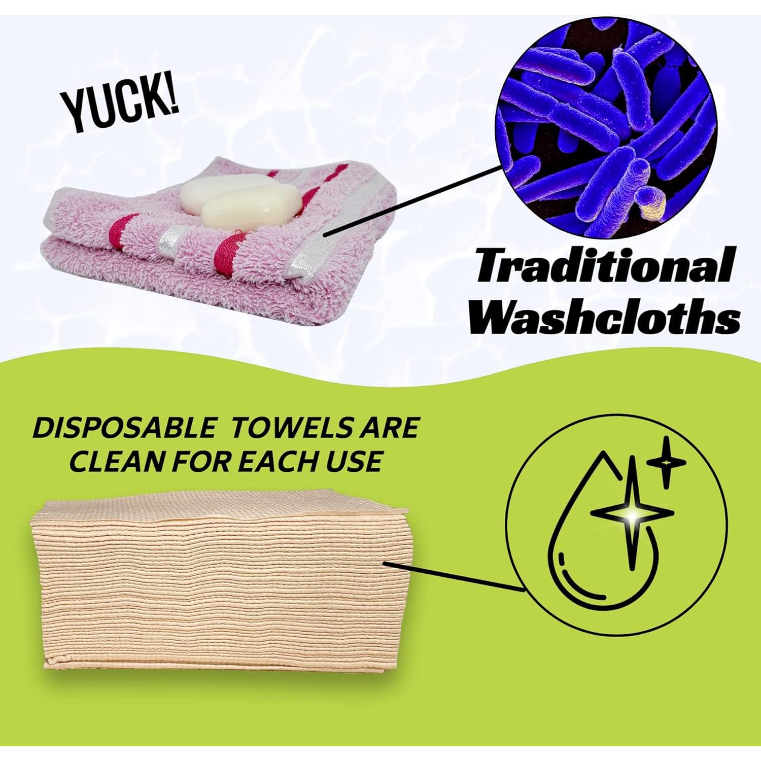 Toallas Faciales Desechables de Bambú Northern Lux - 80 Hojas