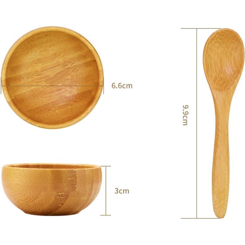Bol de Mezcla de Bambú Ecológico con Cuchara - 6.7cm
