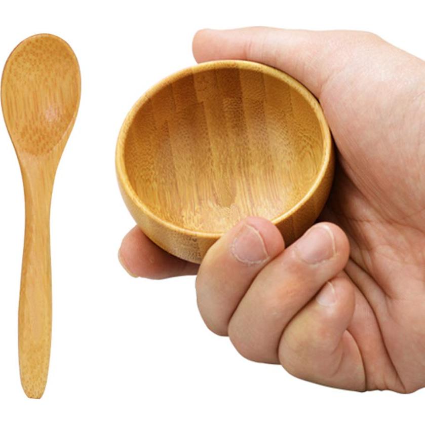 Bol de Mezcla de Bambú Ecológico con Cuchara - 6.7cm