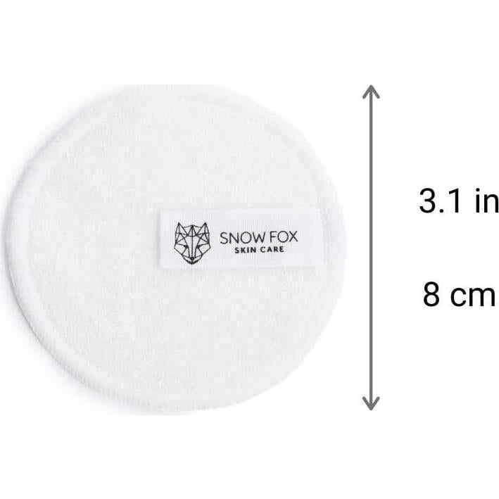 Discos Desmaquillantes Reutilizables Snow Fox - 8 Piezas de Bambú y Algodón Orgánico