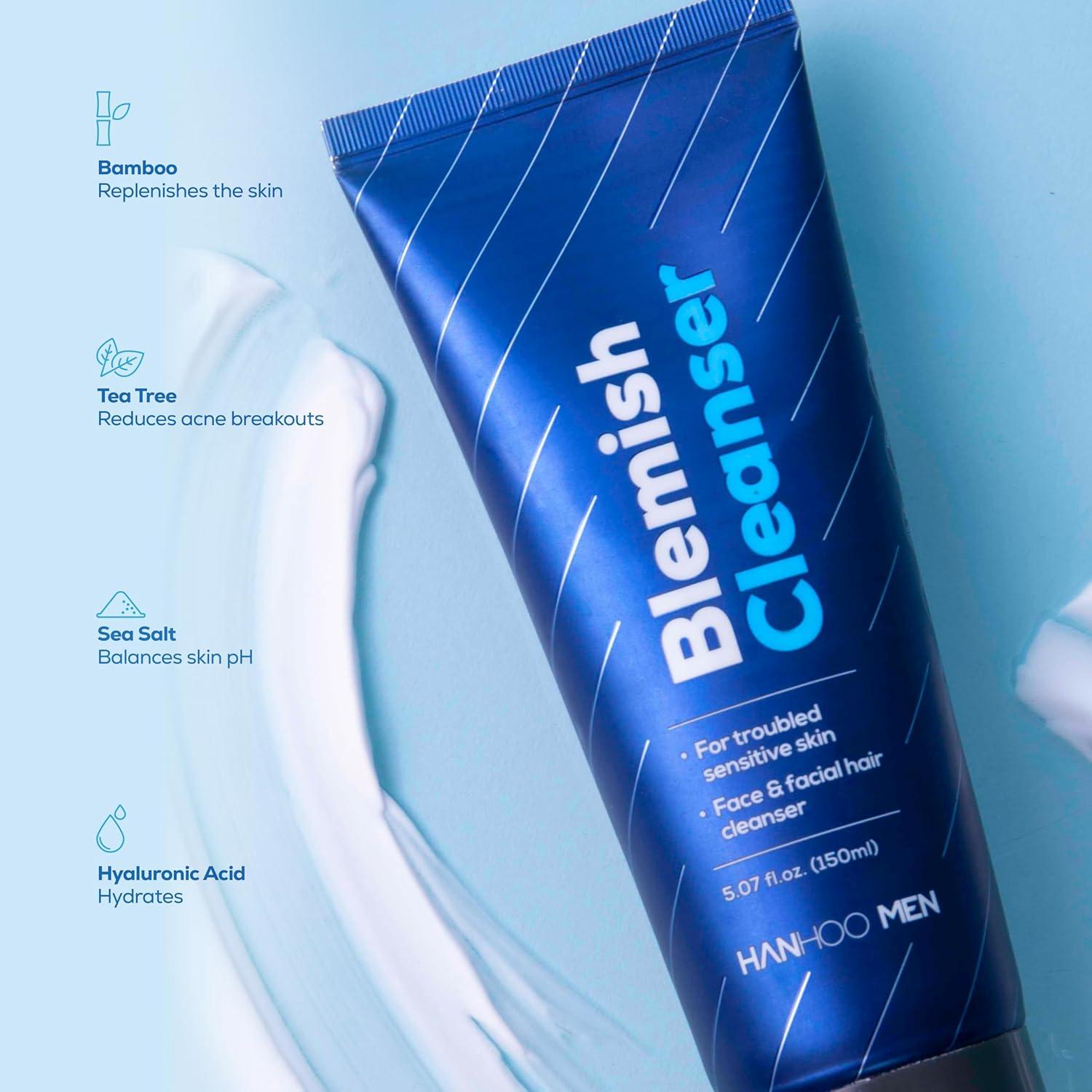Limpiador Facial para Hombres Hanhoo 150 ml - Piel Propensa al Acné