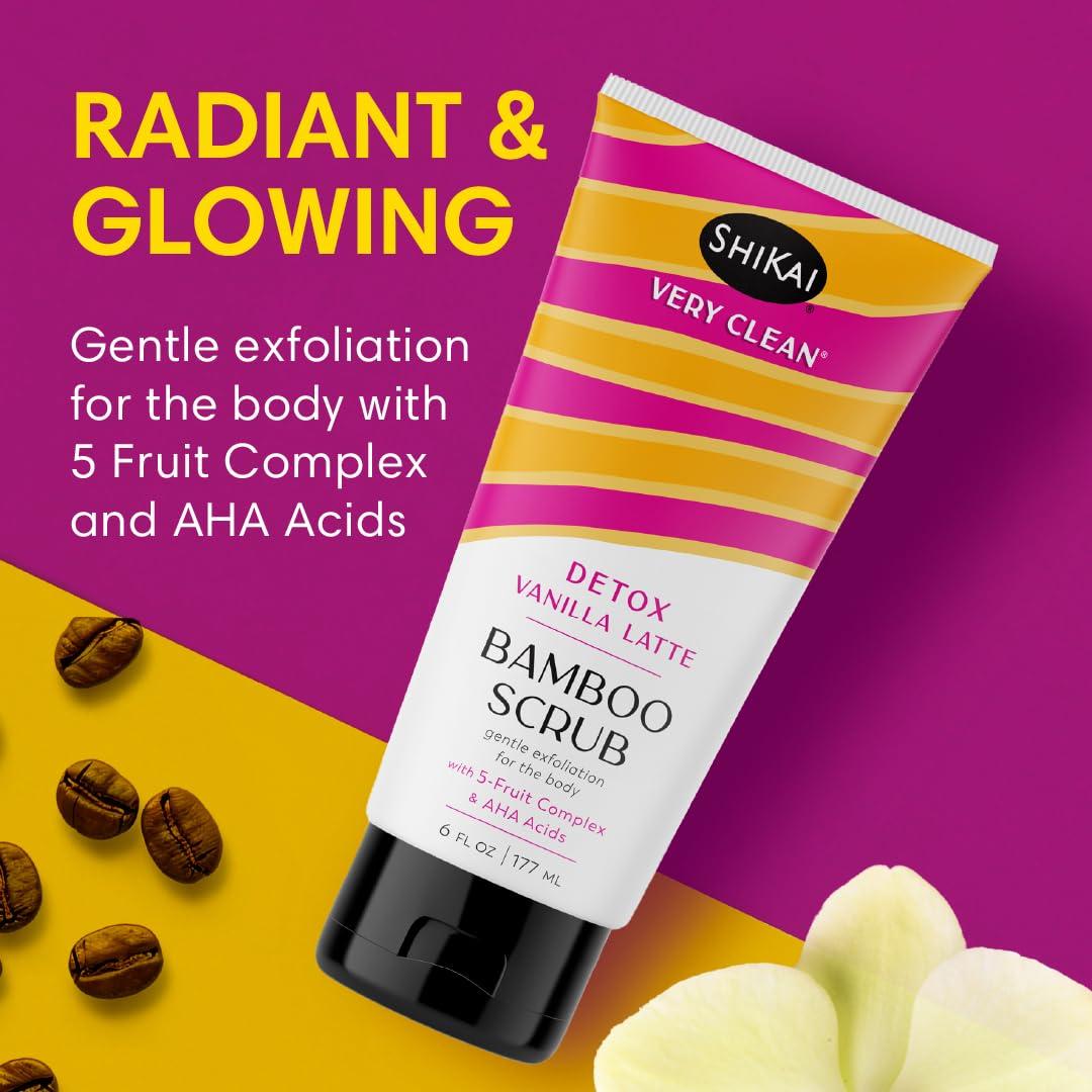 Exfoliante Corporal de Bambú ShiKai 170 g - Detox Latte Vainilla