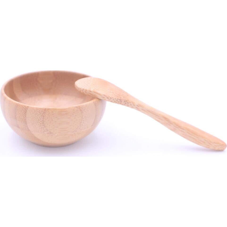 Set de Tazones y Cuchara de Bambú UPSTORE 2 Piezas