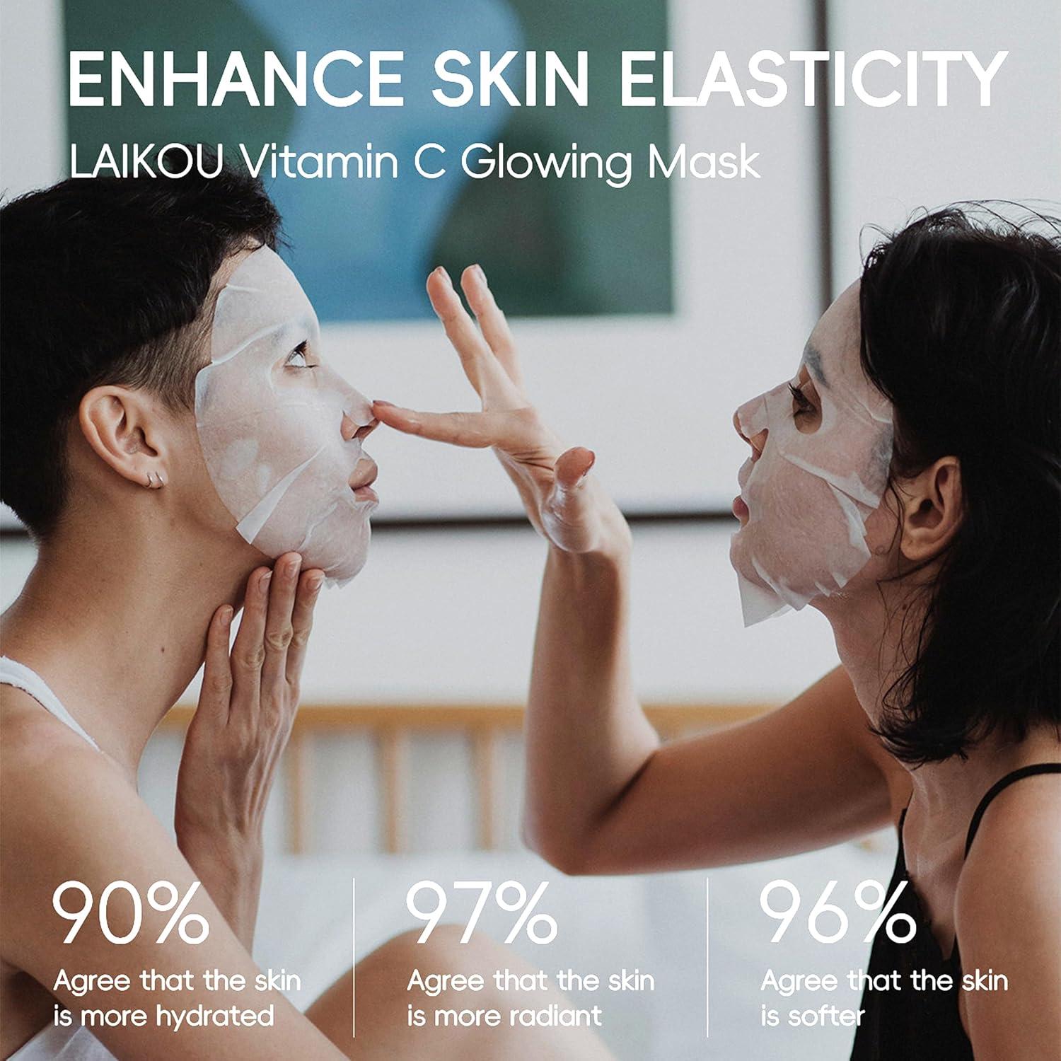 Paquete de 40 mascarillas faciales Meleell colágeno hidratante