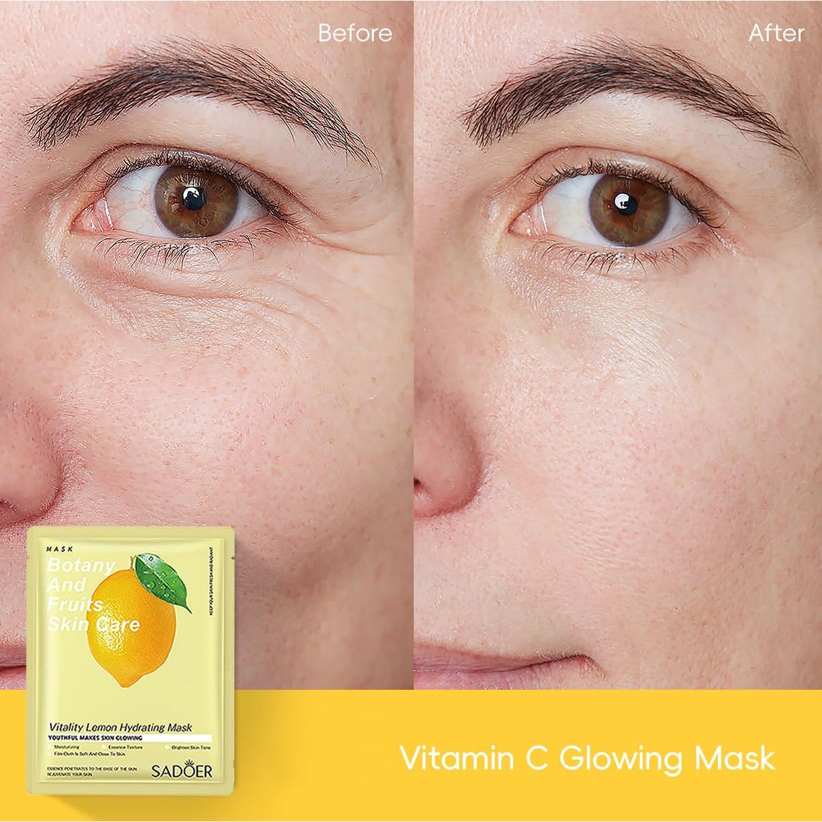 Paquete de 40 mascarillas faciales Meleell colágeno hidratante