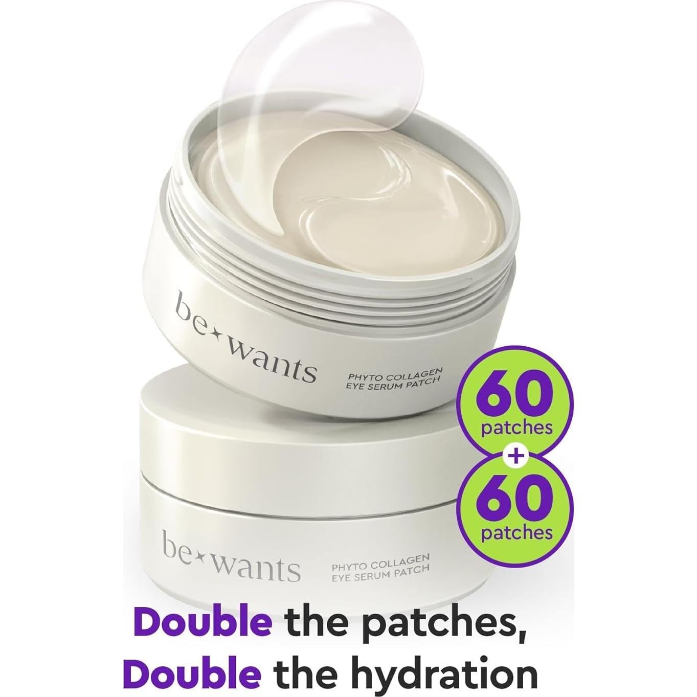 Parches para Ojos Hinchados Bewants con Colágeno Vegano - 120 Piezas